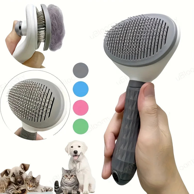 FurEase™ Self-Cleaning Pet Grooming Brush